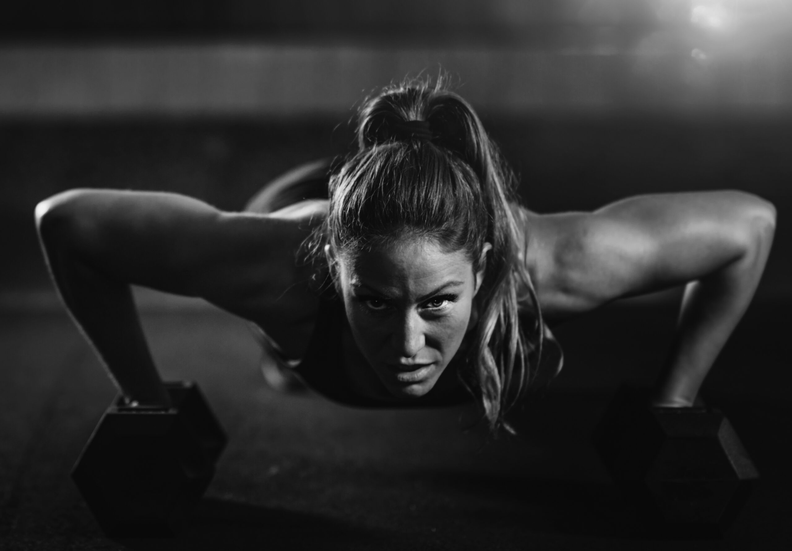 Woman doing pushups